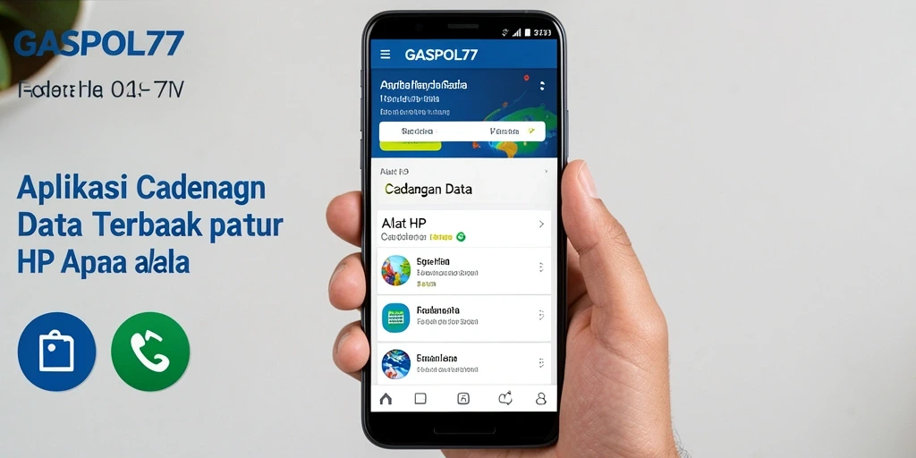 Tampilan antarmuka GASPOL77 untuk cadangan data yang sederhana dan intuitif.