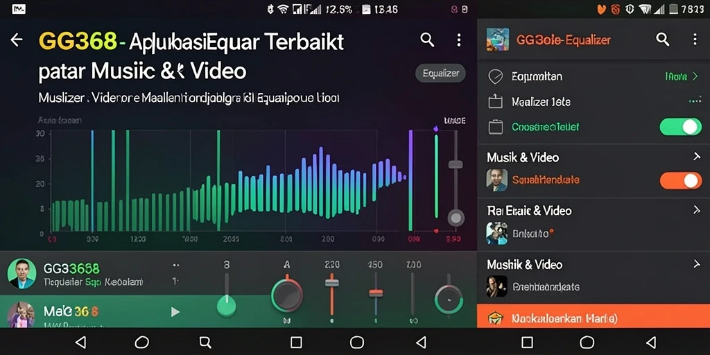 Tampilan antarmuka intuitif dan fitur Equalizer yang canggih.