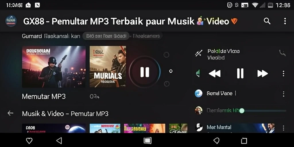 Antarmuka pengguna GX88 yang intuitif dan menarik.