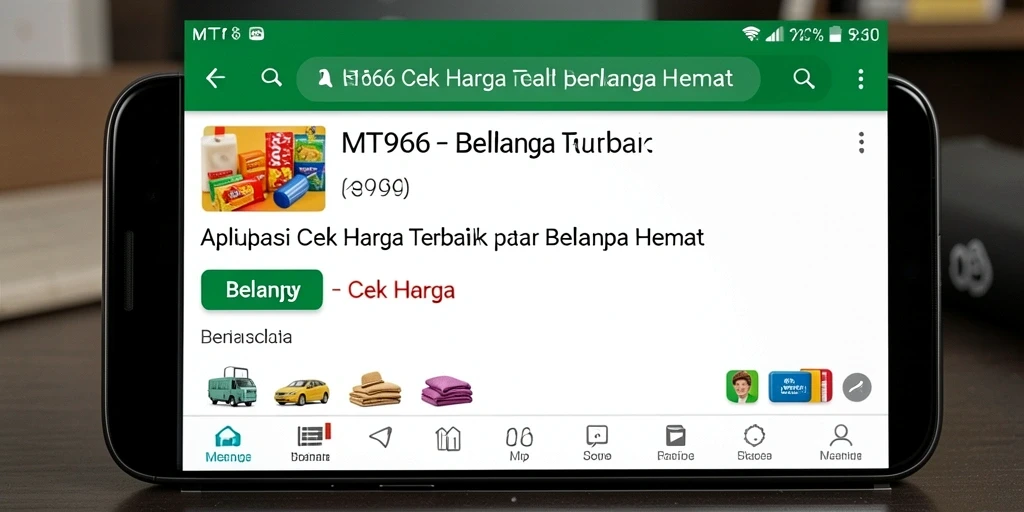 Tampilan antarmuka aplikasi Cek Harga MT966 yang modern dan user-friendly.